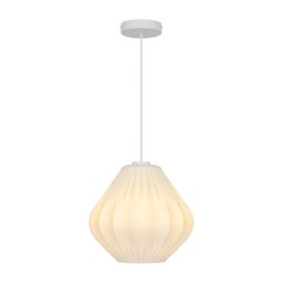 Nordlux - Pandantiv pe cablu MALUCA 1xE27/15W/230V diametru 29 cm alb