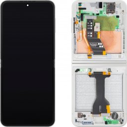 Display cu Touchscreen Samsung Galaxy Z Flip6 F741, cu Rama, Sub Inner, Alb, Service Pack GH82-35014F