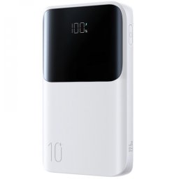 Baterie Externa Joyroom JR-QP191 Mini, 10000mAh, 22.5W, QC + PD, 1 x USB-A - 2 x USB-C, Alba