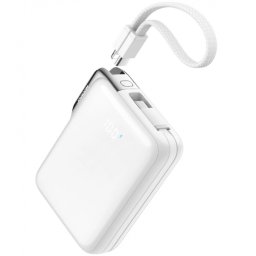 Baterie Externa Joyroom JR-PBF27 Pro, 10000mAh, 30W, QC + PD, 1 x Lightning - 2 x USB-C, Alba