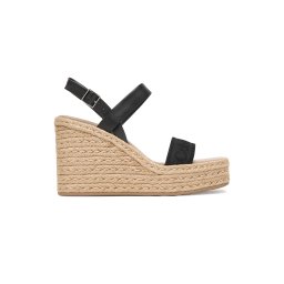 CALVIN KLEIN Platforme Wedge Espad 70 Webbing Lth HW0HW02901 BEH ck black
