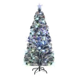 Brad de Craciun pre-iluminat cu suport si LED-uri, 180 cm, fibra optica GartenMobel Dekor