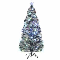 Brad de Craciun pre-iluminat cu suport si LED-uri, 210 cm, fibra optica GartenMobel Dekor