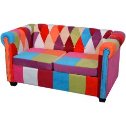 Canapea Chesterfield, cu 2 locuri, material textil GartenMobel Dekor