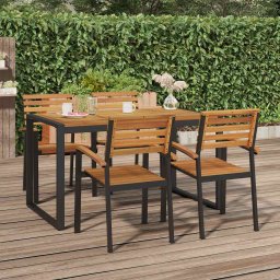 Masa gradina picioare forma de U 140x80x75 cm lemn masiv acacia GartenMobel Dekor