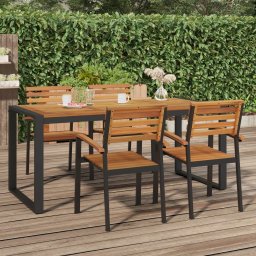 Masa gradina picioare forma de U 180x90x75 cm lemn masiv acacia GartenMobel Dekor