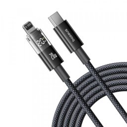 Cablu Date si Incarcare USB-C - Lightning Baseus Display 2, 20W, 1m, Negru P10382703121-00