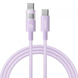 Cablu Date si Incarcare USB-C - USB-C Baseus Display 2, 100W, 1m, Mov P10382702511-00