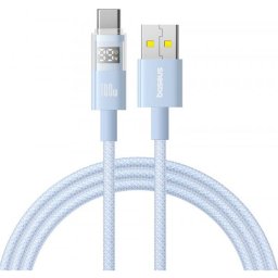 Cablu Date si Incarcare USB-A - USB-C Baseus Display 2, 100W, 1m, Albastru P10382701311-00