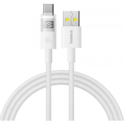Cablu Date si Incarcare USB-A - USB-C Baseus Display 2, 100W, 2m, Alb P10382701211-01
