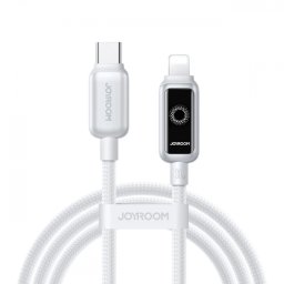 Cablu Date si Incarcare USB-C - Lightning Joyroom S-A55 StarFlight Display, 30W, 1.2m, Alb