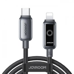 Cablu Date si Incarcare USB-C - Lightning Joyroom S-A55 StarFlight Display, 30W, 1.2m, Negru