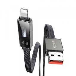 Cablu Date si Incarcare USB-A - Lightning McDodo CA-4970 Rythm Display, 18W, 1.2m, Negru