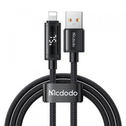 Cablu Date si Incarcare USB-A - Lightning McDodo CA-7970 Display, 18W, 1.2m, Negru