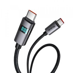 Cablu Date si Incarcare USB-C - USB-C McDodo CA-5610 Display, 100W, 1.2m, Negru