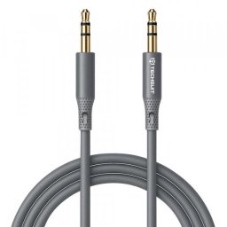 Cablu Audio 3.5mm - 3.5mm Techsuit AC3 SoundFlex, 1m, Gri