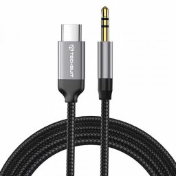 Cablu Audio USB-C - 3.5mm Techsuit AC9 SoundShell, 1.5m, Gri