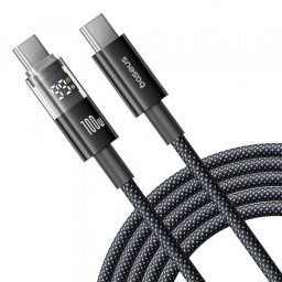 Cablu Date si Incarcare USB-C - USB-C Baseus Display 2, 100W, 2m, Negru P10377706123-00