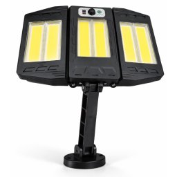 Lampa solara tripla COB cu senzor de miscare si telecomanda