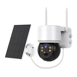 Camera de supraveghere cu panou solar 1080P 2MP viziune nocturna zoom 5X detectare miscare PIR