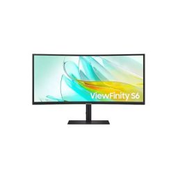 Monitor LED SAMSUNG ViewFinity S6 LS34C652UAUXEN, 34", UWQHD, 5 ms, 100 Hz, Curbat, Black