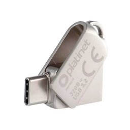 Memorie USB PLATINET PMFMC32, 32 GB, USB A - USB-C, Argintiu