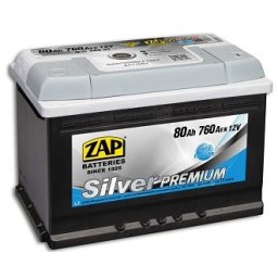 Baterie auto 80Ah ZAP Silver Premium 278x175x190 760A 12V