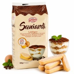 Pișcoturi Savoiardi Gandola 400g – biscuiți pentru Tiramisu, pachet