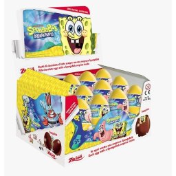 Ouă de ciocolată Zaini SpongeBob 20g – cutie 24 buc