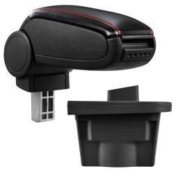 Cotieră pentru Opel Astra J (12.2009-) negru piele ecologica cu cusatura rosie