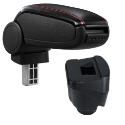 Cotieră pentru Renault Megane 3 (11.2008-) negru piele ecologica cu cusatura rosie
