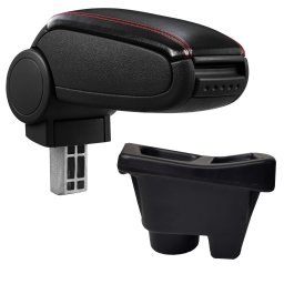 Cotieră pentru Renault Megane 4 (11.2015-) negru piele ecologica cu cusatura rosie