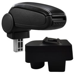 Cotieră pentru Škoda Fabia 2 (12.2006-12.2014) negru piele ecologica cu cusatura alba