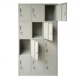 Vestiar metalic Premium pt. valori cu 12 compartimente, 1000x500x1800 mm (LxlxH), Asamblat, PLUS