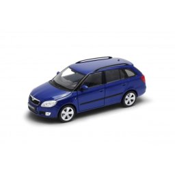 Macheta welly 1:24 skoda fabia combi ii 2009 albastru w22519w-blue