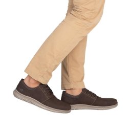 Pantofi barbati din piele naturala, Rieker 10424-22, maro