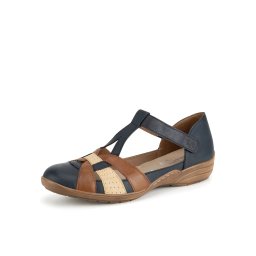 Pantofi dama de vara din piele naturala, Remonte R7601-14, bleumarin