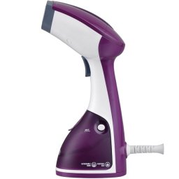 Aparat de calcat vertical Heinner HGS-1100PP, 1100 W, rezervor 250 ml, debit de abur 17 g/min, alb + mov