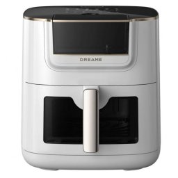 Friteuza cu aer cald Dreame AF30, 2300 W, 7 L, 12 programe, 50-200°C, Caldura ciclonica sus/jos, SmartSteam, LED, NTC, Alb