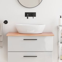 Gossi blat de baie, maro deschis, 80x60x2 cm, lemn masiv tratat