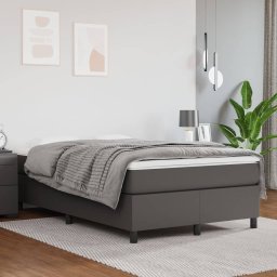 Gossi cadru de pat box spring, gri, 120x200 cm, piele ecologica
