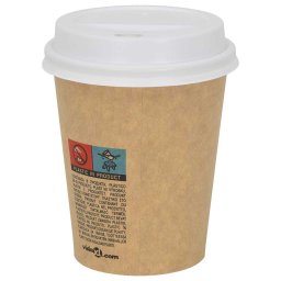 Gossi capace pentru ceasi cafea din hartie 8oz 1000 buc plastic alb
