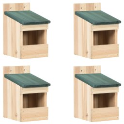 Gossi casute de pasarele, 4 buc. 12x16x20 cm, lemn de brad