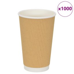 Gossi cesti de cafea din hartie 500 buc 16 oz 400 ml rosu si negru