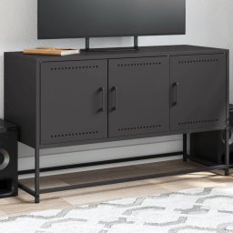 Gossi dulap tv, negru, 68,5x39x60,5 cm, otel