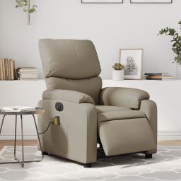 Gossi fotoliu electric masaj rabatabil, cappuccino, piele ecologica