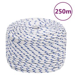 Gossi franghie de barca, alb, 6 mm, 250 m, polipropilena