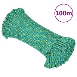 Gossi franghie de barca, verde, 4 mm, 100 m, polipropilena