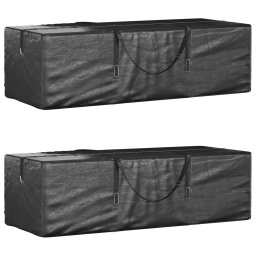 Gossi genti depozitare perne, 2 buc., negru 135x40x55 cm polietilena