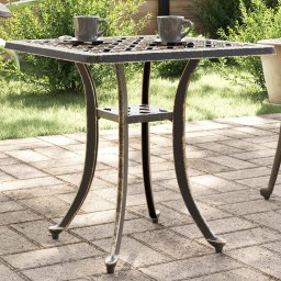 Gossi masa de gradina, bronz, 53x53x53 cm, aluminiu turnat